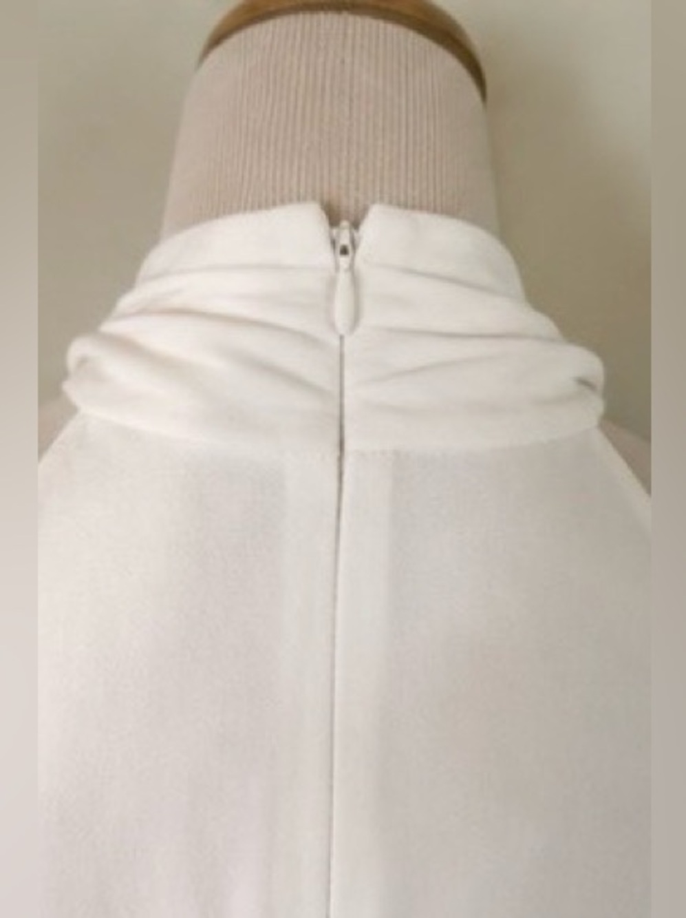 [Theory] White Washed Twill Cross Front Halter Top Size Small - Picture 5 of 9